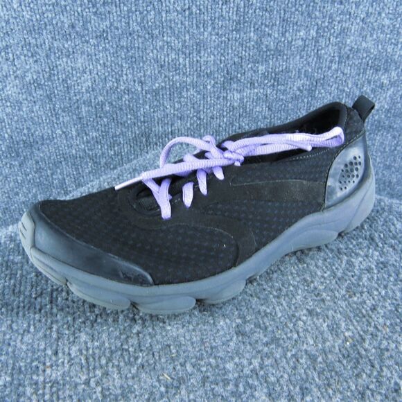 Easy Spirit Reinvent Women Sneaker Shoes Size 7.5 Medium Black Fabric Lace Up - Picture 1 of 10